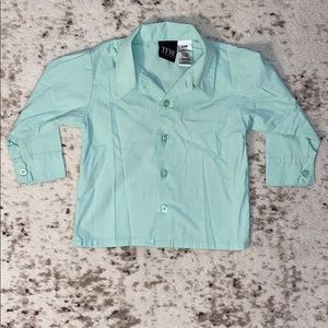 24 months teal button down dress shirt